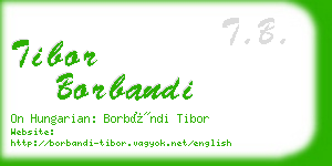 tibor borbandi business card